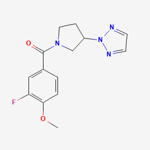 (3-(2H-1,2,3-triazol-2-yl)pyrrolidin-1-yl)(3-fluoro-4-methoxyphenyl)methanone