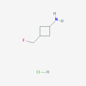 molecular formula C5H11ClFN B2379532 3-(Fluoromethyl)cyclobutan-1-amine hydrochloride CAS No. 2137697-07-3