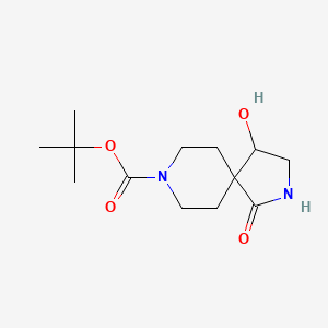 molecular formula C13H22N2O4 B2379541 tert-Butyl 4-hydroxy-1-oxo-2,8-diazaspiro[4.5]decane-8-carboxylate CAS No. 1548293-12-4