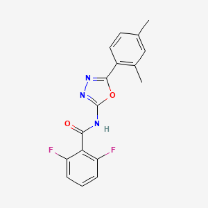 molecular formula C17H13F2N3O2 B2379556 N-[5-(2,4-dimethylphenyl)-1,3,4-oxadiazol-2-yl]-2,6-difluorobenzamide CAS No. 891114-16-2