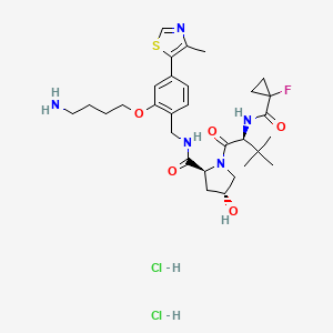 molecular formula C30H44Cl2FN5O5S B2379568 VH 101 phenol-alkylC4-amine dihydrochloride CAS No. 2564467-03-2