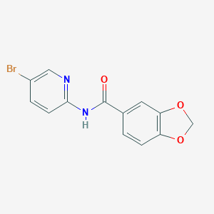 molecular formula C13H9BrN2O3 B237957 N-(5-bromopyridin-2-yl)-1,3-benzodioxole-5-carboxamide 