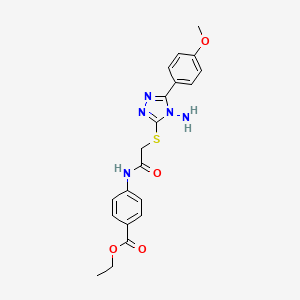 Ethyl 4-[[2-[[4-amino-5-(4-methoxyphenyl)-1,2,4-triazol-3-yl]sulfanyl]acetyl]amino]benzoate