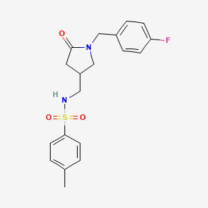 N-((1-(4-fluorobenzyl)-5-oxopyrrolidin-3-yl)methyl)-4-methylbenzenesulfonamide