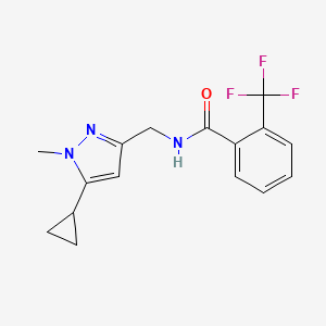 N-((5-cyclopropyl-1-methyl-1H-pyrazol-3-yl)methyl)-2-(trifluoromethyl)benzamide