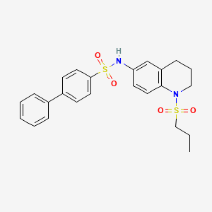 N-(1-(propylsulfonyl)-1,2,3,4-tetrahydroquinolin-6-yl)-[1,1'-biphenyl]-4-sulfonamide