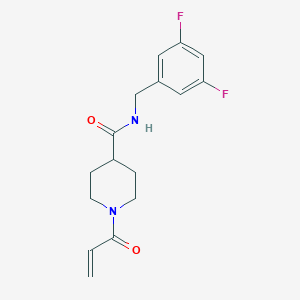 molecular formula C16H18F2N2O2 B2379626 N-[(3,5-Difluorophenyl)methyl]-1-prop-2-enoylpiperidine-4-carboxamide CAS No. 2361745-03-9