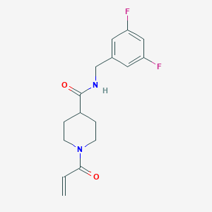 N-[(3,5-Difluorophenyl)methyl]-1-prop-2-enoylpiperidine-4-carboxamide