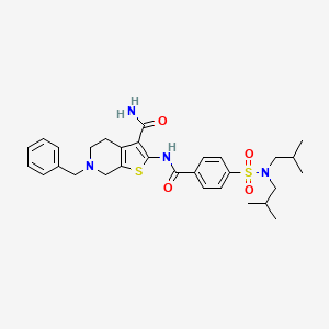 6-benzyl-2-(4-(N,N-diisobutylsulfamoyl)benzamido)-4,5,6,7-tetrahydrothieno[2,3-c]pyridine-3-carboxamide