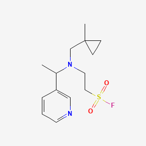 2-[(1-Methylcyclopropyl)methyl-(1-pyridin-3-ylethyl)amino]ethanesulfonyl fluoride