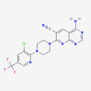 4-Amino-7-(4-(3-chloro-5-(trifluoromethyl)-2-pyridinyl)piperazino)pyrido[2,3-d]pyrimidine-6-carbonitrile