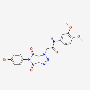 2-(5-(4-bromophenyl)-4,6-dioxo-4,5,6,6a-tetrahydropyrrolo[3,4-d][1,2,3]triazol-1(3aH)-yl)-N-(3,4-dimethoxyphenyl)acetamide