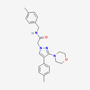 N-(4-methylbenzyl)-2-(3-morpholino-4-(p-tolyl)-1H-pyrazol-1-yl)acetamide