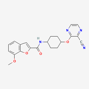 N-((1r,4r)-4-((3-cyanopyrazin-2-yl)oxy)cyclohexyl)-7-methoxybenzofuran-2-carboxamide