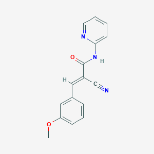 (2E)-2-cyano-3-(3-methoxyphenyl)-N-pyridin-2-ylacrylamide