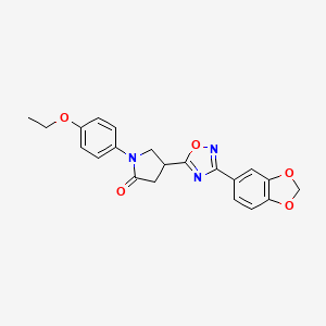4-(3-(Benzo[d][1,3]dioxol-5-yl)-1,2,4-oxadiazol-5-yl)-1-(4-ethoxyphenyl)pyrrolidin-2-one