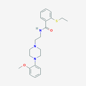 2-(ethylthio)-N-(2-(4-(2-methoxyphenyl)piperazin-1-yl)ethyl)benzamide