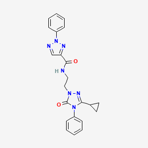 N-(2-(3-cyclopropyl-5-oxo-4-phenyl-4,5-dihydro-1H-1,2,4-triazol-1-yl)ethyl)-2-phenyl-2H-1,2,3-triazole-4-carboxamide