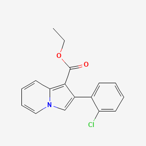 molecular formula C17H14ClNO2 B2379661 Ethyl 2-(2-chlorophenyl)indolizine-1-carboxylate CAS No. 551930-68-8