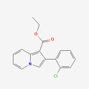 Ethyl 2-(2-chlorophenyl)-1-indolizinecarboxylate
