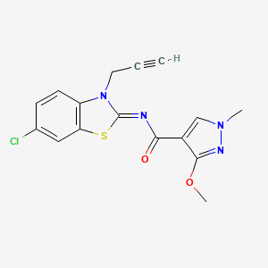 (Z)-N-(6-chloro-3-(prop-2-yn-1-yl)benzo[d]thiazol-2(3H)-ylidene)-3-methoxy-1-methyl-1H-pyrazole-4-carboxamide
