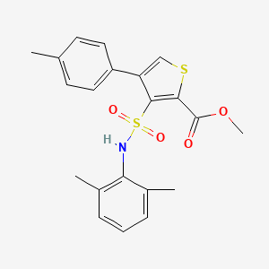 molecular formula C21H21NO4S2 B2379674 Methyl 3-[(2,6-dimethylphenyl)sulfamoyl]-4-(4-methylphenyl)thiophene-2-carboxylate CAS No. 941936-19-2