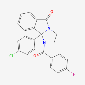 9b-(4-chlorophenyl)-1-(4-fluorobenzoyl)-1,2,3,9b-tetrahydro-5H-imidazo[2,1-a]isoindol-5-one