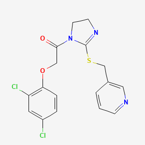 2-(2,4-Dichlorophenoxy)-1-[2-(pyridin-3-ylmethylsulfanyl)-4,5-dihydroimidazol-1-yl]ethanone