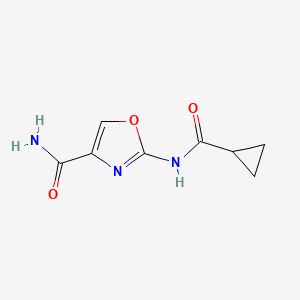 molecular formula C8H9N3O3 B2379699 2-(Cyclopropanecarboxamido)oxazole-4-carboxamide CAS No. 1351634-75-7