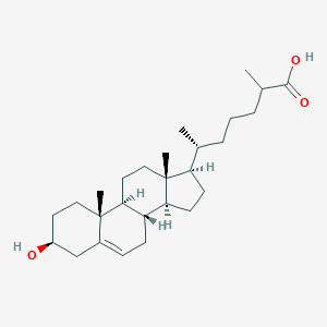 molecular formula C27H44O3 B023797 3-Hydroxy-5-cholestenoic acid CAS No. 6561-58-6