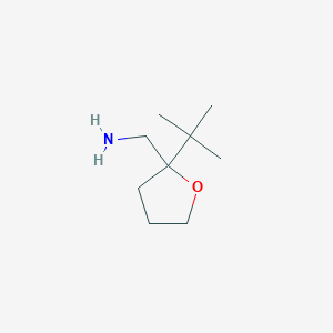 molecular formula C9H19NO B2379704 (2-Tert-butyloxolan-2-yl)methanamine CAS No. 2169118-10-7