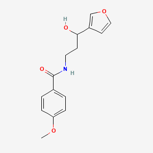 molecular formula C15H17NO4 B2379718 N-[3-(Furan-3-YL)-3-hydroxypropyl]-4-methoxybenzamide CAS No. 1428359-93-6