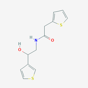 molecular formula C12H13NO2S2 B2379720 N-(2-羟基-2-(噻吩-3-基)乙基)-2-(噻吩-2-基)乙酰胺 CAS No. 1251548-36-3