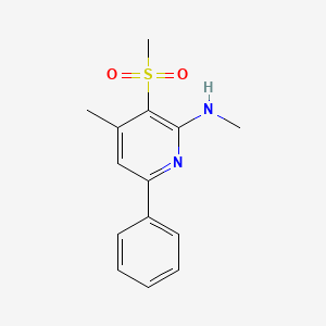 molecular formula C14H16N2O2S B2379723 N,4-二甲基-3-(甲基磺酰基)-6-苯基-2-吡啶胺 CAS No. 478245-54-4