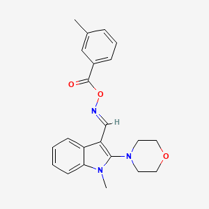 1-methyl-3-({[(3-methylbenzoyl)oxy]imino}methyl)-2-morpholino-1H-indole