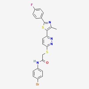 N-(4-bromophenyl)-2-((6-(2-(4-fluorophenyl)-4-methylthiazol-5-yl)pyridazin-3-yl)thio)acetamide
