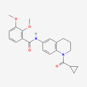 molecular formula C22H24N2O4 B2379753 N-(1-cyclopropanecarbonyl-1,2,3,4-tetrahydroquinolin-6-yl)-2,3-dimethoxybenzamide CAS No. 946367-19-7