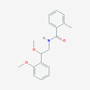 molecular formula C18H21NO3 B2379782 N-[2-methoxy-2-(2-methoxyphenyl)ethyl]-2-methylbenzamide CAS No. 1795455-14-9