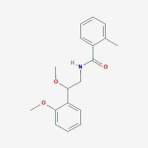 molecular formula C18H21NO3 B2379782 N-(2-methoxy-2-(2-methoxyphenyl)ethyl)-2-methylbenzamide CAS No. 1795455-14-9