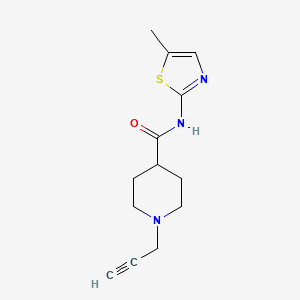 molecular formula C13H17N3OS B2379785 N-(5-methyl-1,3-thiazol-2-yl)-1-prop-2-ynylpiperidine-4-carboxamide CAS No. 1389067-96-2