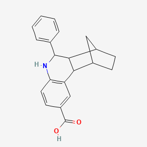 B2379791 5,6,6a,7,8,9,10,10a-Octahydro-6-phenyl-7,10-methanophenanthridine-2-carboxylic acid CAS No. 474376-65-3