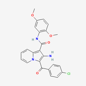2-amino-3-(4-chlorobenzoyl)-N-(2,5-dimethoxyphenyl)indolizine-1-carboxamide