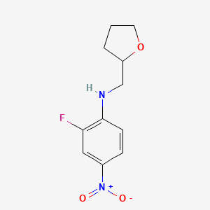 2-fluoro-4-nitro-N-(oxolan-2-ylmethyl)aniline