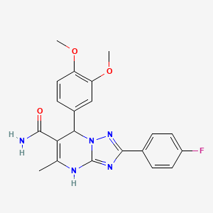 7-(3,4-Dimethoxyphenyl)-2-(4-fluorophenyl)-5-methyl-4,7-dihydro-[1,2,4]triazolo[1,5-a]pyrimidine-6-carboxamide