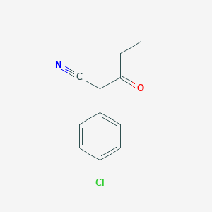 molecular formula C11H10ClNO B023799 2-(4-氯苯基)-3-氧代戊二腈 CAS No. 55474-40-3