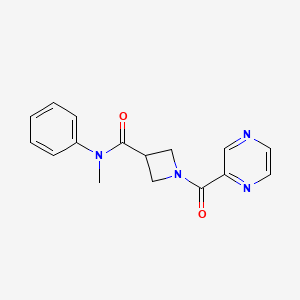 N-methyl-N-phenyl-1-(pyrazine-2-carbonyl)azetidine-3-carboxamide