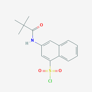 3-(2,2-Dimethylpropanoylamino)naphthalene-1-sulfonyl chloride