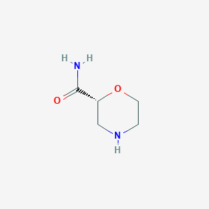 molecular formula C5H10N2O2 B2379937 (2R)-morpholine-2-carboxamide CAS No. 1593553-12-8