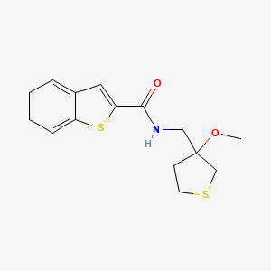 molecular formula C15H17NO2S2 B2379947 N-[(3-methoxythiolan-3-yl)methyl]-1-benzothiophene-2-carboxamide CAS No. 2034410-48-3