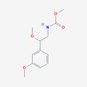 molecular formula C12H17NO4 B2379968 methyl N-[2-methoxy-2-(3-methoxyphenyl)ethyl]carbamate CAS No. 1797879-10-7
